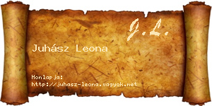 Juhász Leona névjegykártya