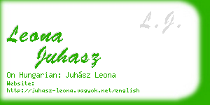 leona juhasz business card