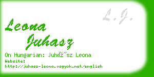 leona juhasz business card